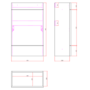 Grade A1 - 900mm White Toilet and Sink Unit Left Hand with Round Toilet - Agora