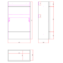 Grade A1 - 900mm White Toilet and Sink Unit Left Hand with Round Toilet - Agora
