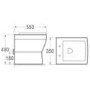 900mm White Toilet and Sink Unit Right Hand with Square Toilet- Agora