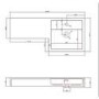 900mm White Toilet and Sink Unit Right Hand with Round Toilet - Agora