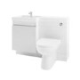 1200mm White Toilet and Sink Unit Left Hand with Round Toilet - Agora