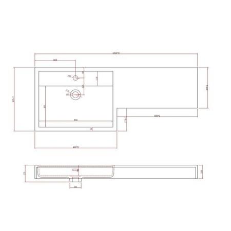 1200mm White Toilet and Sink Unit Left Hand with Round Toilet - Agora