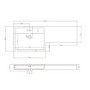 1200mm White Toilet and Sink Unit Left Hand with Round Toilet - Agora