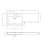 1200mm White Toilet and Sink Unit Left Hand with Round Toilet - Agora