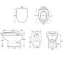 1200mm White Toilet and Sink Unit Left Hand with Round Toilet - Agora