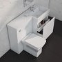 1200mm  White Toilet and Sink Unit Right Hand with Square Toilet - Agora