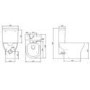 Cloakroom Suite with White Vanity Unit Basin and Corner Close Coupled Toilet - Apollo