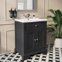 610mm Grey Freestanding Vanity Unit with Basin - Burford
