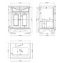 610mm Grey Freestanding Vanity Unit with Basin - Burford