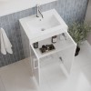 500mm White Freestanding Vanity Unit with Basin and Chrome Handles - Ashford