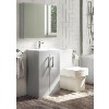 500 mm Grey Freestanding Vanity Unit with Basin and Chrome Handles - Ashford