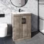 500mm Wood Effect Freestanding Vanity Unit with Basin - Ashford