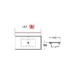 Grade A1 - 800mm White Wall Hung Vanity Unit with Basin and Chrome Handles - Ashford
