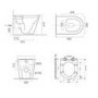 Grade A1 - 1100mm Grey Toilet and Sink Unit Left Hand with Round Toilet and Chrome Fittings - Bali