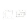 GRADE A2 - 1100mm Grey Toilet and Sink Unit Right Hand with Round Toilet- Bali