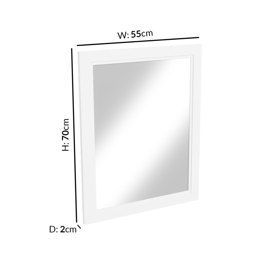 600mm White Freestanding Vanity Unit with Basin - Camden