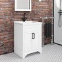 Grade A2 - 600mm White Freestanding Vanity Unit with Basin - Camden