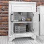 Grade A2 - 600mm White Freestanding Vanity Unit with Basin - Camden