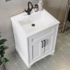 Grade A2 - 600mm White Freestanding Vanity Unit with Basin - Camden