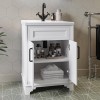 Grade A2 - 600mm White Freestanding Vanity Unit with Basin - Camden