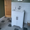 Grade A2 - 600mm White Freestanding Vanity Unit with Basin - Camden