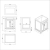 Grade A2 - 600mm White Freestanding Vanity Unit with Basin - Camden
