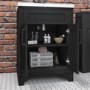 Grade A1 - 600mm Black Freestanding Vanity Unit with Basin - Camden