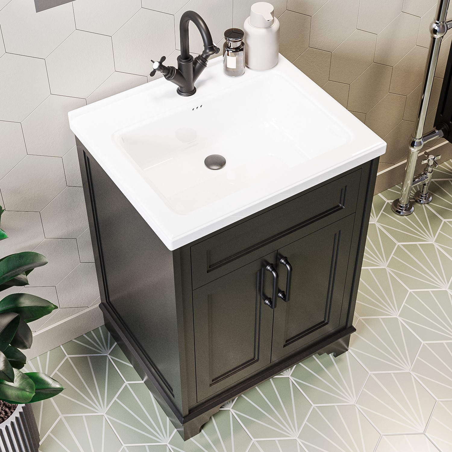 600mm Black Freestanding Vanity Unit With Basin Camden Better Bathrooms 600mm Black Freestanding Vanity Unit With Basin Camden Better Bathrooms