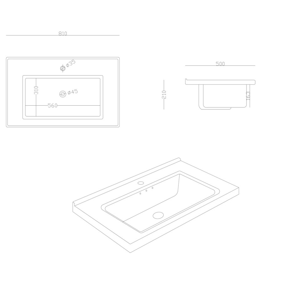 Grade A1 - 800mm White Freestanding Vanity Unit with Basin - Camden