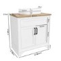 Grade A1 - 800mm White Freestanding Countertop Vanity Unit with Basin - Camden