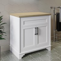 800mm White Freestanding Countertop Vanity Unit - Camden 800mm White Freestanding Countertop Vanity Unit - Camden