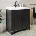BUN/BeBa_25800/77394 800mm Black Freestanding Vanity Unit with Basin - Camden