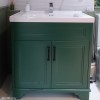 800mm Green Freestanding Vanity Unit with Basin - Camden