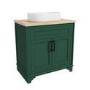 800mm Green Freestanding Countertop Vanity Unit with Basin - Camden