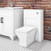 500mm White Back to Wall Unit with Square Toilet - Camden