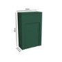 500mm Green Back to Wall Unit with Traditional Toilet - Camden