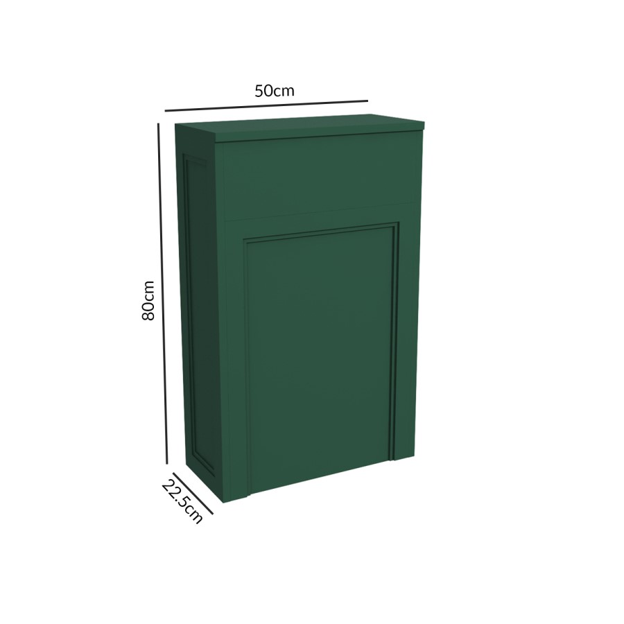 500mm Green Back to Wall Unit with Traditional Toilet - Camden