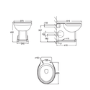 500mm Green Back to Wall Unit with Traditional Toilet - Camden