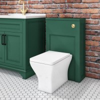 500mm Green Back to Wall Unit with Square Toilet - Camden