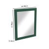 Rectangular Green Bathroom Mirror 550 x 700mm - Camden