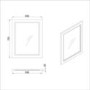 Rectangular Green Bathroom Mirror 550 x 700mm - Camden