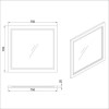 Rectangular White Bathroom Mirror 750 x 700mm - Camden