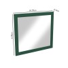 Rectangular Green Bathroom Mirror 750 x 700mm - Camden