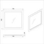 Rectangular Green Bathroom Mirror 750 x 700mm - Camden