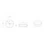 800mm White Wall Hung Countertop Vanity Unit with Basin and Brass Handles - Empire