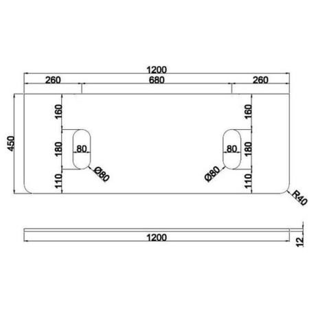 1200mm Grey Wall Hung Vanity Unit with Marble Top Countertop Double Basin & Brushed Brass Handles- Empire