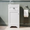400mm White Cloakroom Vanity Unit with Basin - Baxenden