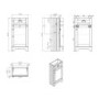 400mm Grey Cloakroom Vanity Unit with Basin - Baxenden