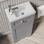 400mm Grey Cloakroom Vanity Unit with Basin - Baxenden