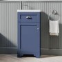 Grade A1 - 400mm Blue Cloakroom Vanity Unit with Basin - Baxenden